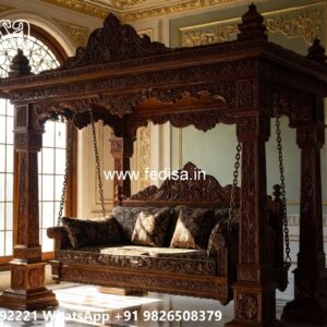 Indoor Wood Carving Swing Design for Comfortable Seating No-4904