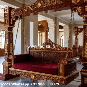 Decorative Wood Carving Swing Design with Artistic Finish No-4905