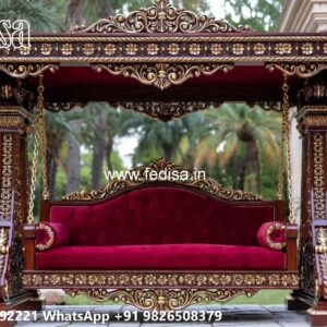 Traditional Wood Carving Swing Design for Indian Homes No-4906
