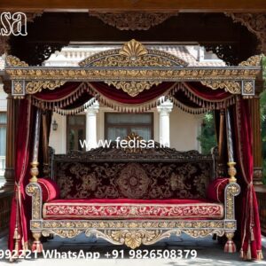 Stylish Wood Carving Swing Design for Modern Interiors No-4909