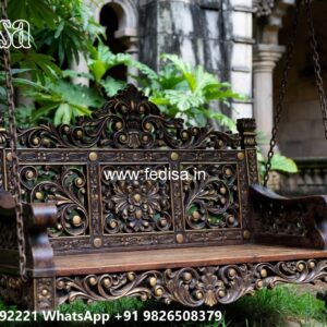 Artistic Wood Carving Swing Design with Heritage Influence No-4910