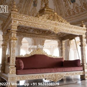 Handcrafted Wood Carving Swing Design for Elegant Hall Decor No-4911
