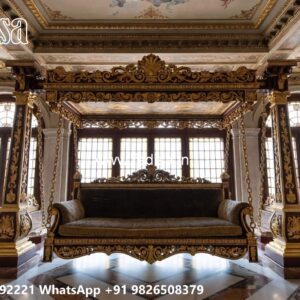 Royal Wood Carving Swing Design for Grand Villa Interiors No-4913