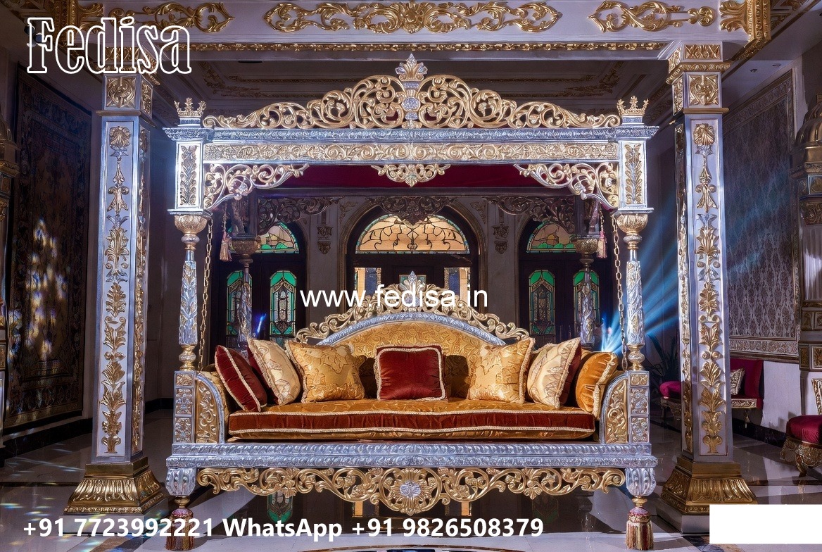 Beautiful Wood Carving Swing Design with Antique Charm No-4914