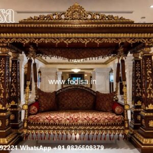 Royal Wood Carving Swing Design with Decorative Detailing No-4927