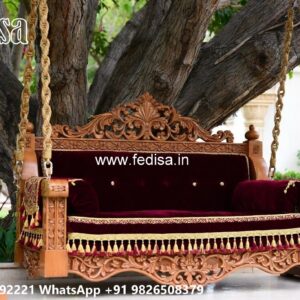 Wood Carving Swing Design for Elegant Traditional Interiors No-4930