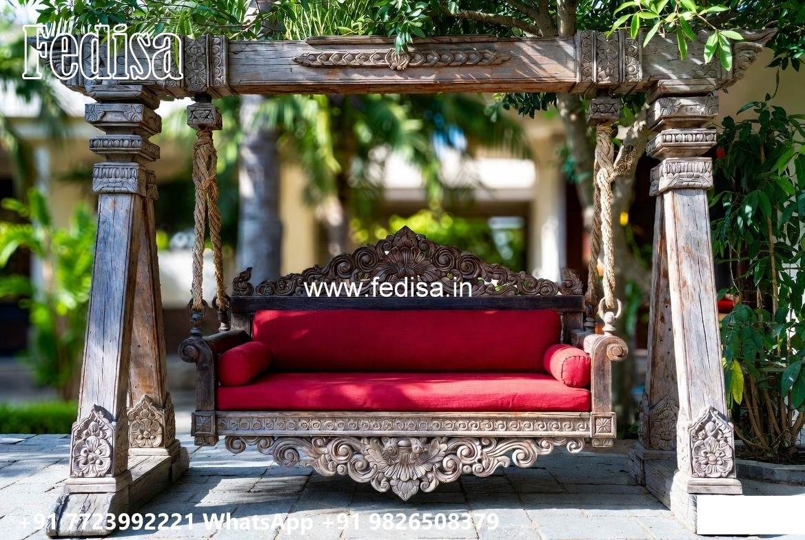Premium Wood Carving Swing Design with Wooden Elegance No-4931