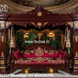 Wood Carving Swing Design with Stylish Decorative Features No-4935