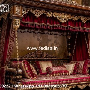 Handcrafted Wood Carving Swing Design with Timeless Style No-4936