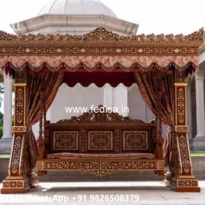 Elegant Wood Carving Swing Design for Heritage Villas No-4938