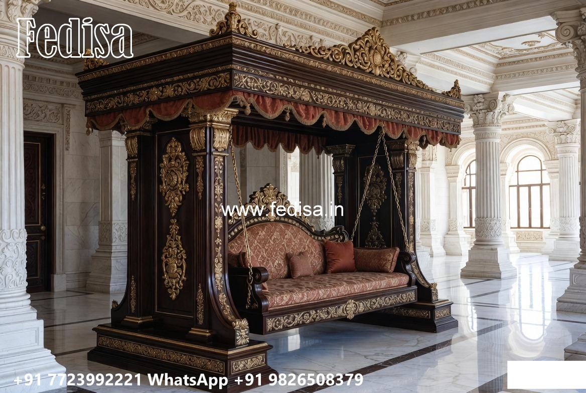 Luxury Wood Carving Swing Design with Rich Craftsmanship No-4941