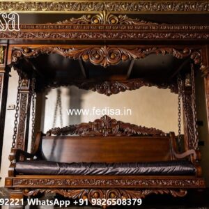 Wood Carving Swing Design with Beautiful Handcrafted Finish No-4944