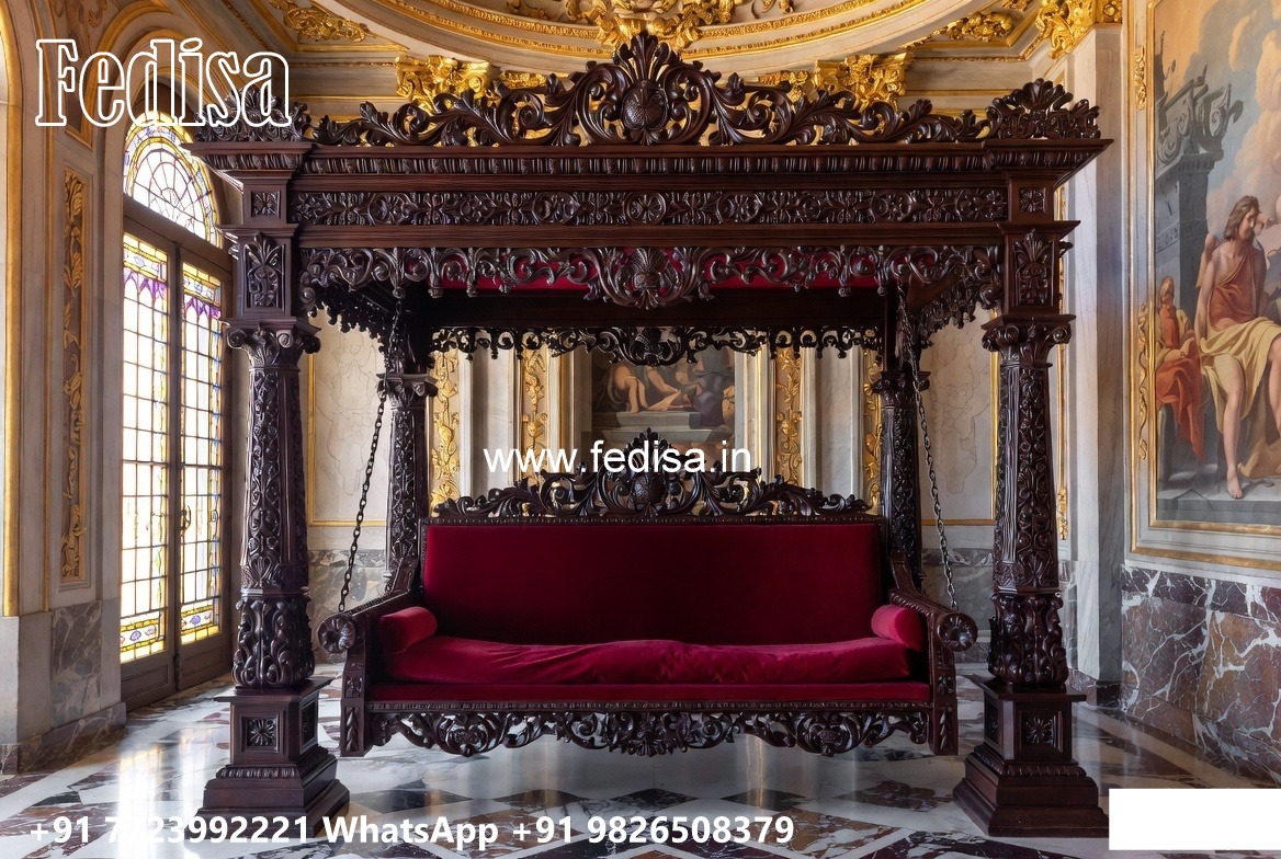 Royal Wood Carving Swing Design with Palace Inspired Carving No-4947