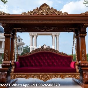 Decorative Wood Carving Swing Design with Stylish Beauty No-4948
