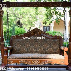 Luxury Wood Carving Swing Design for Sophisticated Home Interiors No-4950