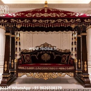 Royal Wooden Swing Design with Cushion Seating Style No-4965
