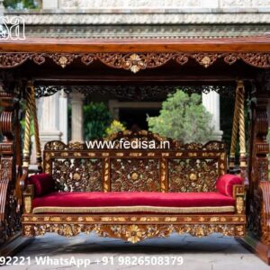 Luxury Teak Wood Swing Design for Elegant Homes No-4967