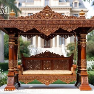 Wooden Swing Design with Elegant Hanging Chain Style No-4971