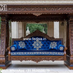 Traditional Jhula Wooden Swing Design for Indian Houses No-4979