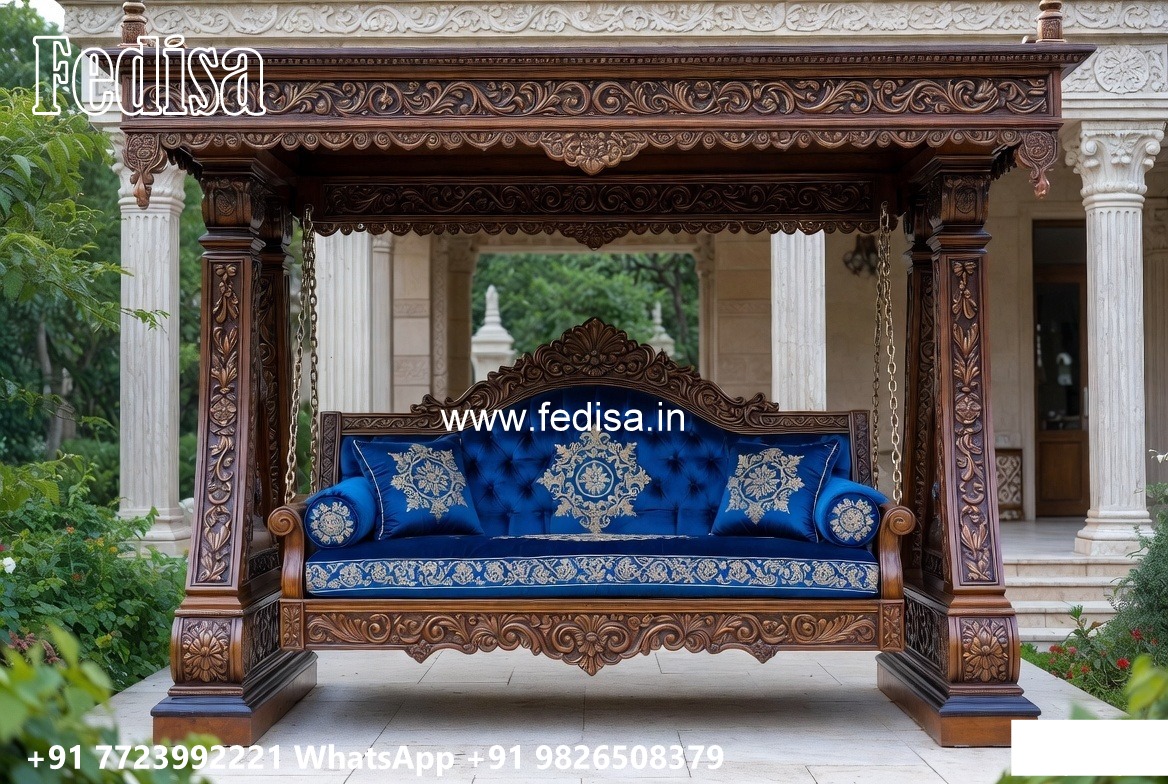 Traditional Jhula Wooden Swing Design for Indian Houses No-4979