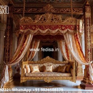 Artistic Wooden Swing Design with Elegant Finishing No-4981