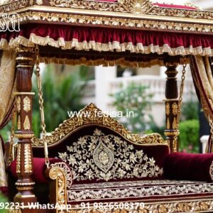 Wooden Swing Design for Luxury Balcony Decor Inspiration No-4988