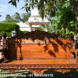 Wooden Swing Design with Royal Palace Inspired Look No-4990