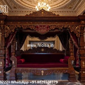 Wooden Swing Design with Intricate Handcrafted Details No-4992