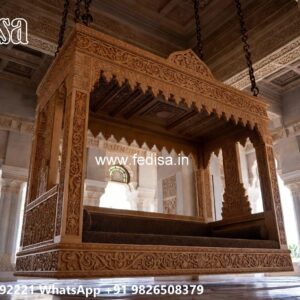 Wooden Swing Design with Elegant Brass Accessories No-5000