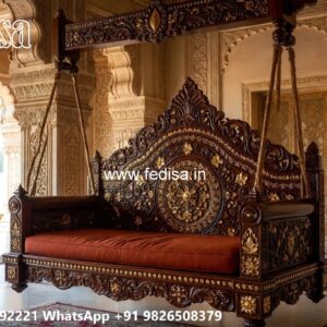 Wooden Swing Design for Cozy Indoor Seating Corner No-5002