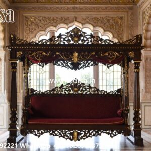 Wooden Swing Design with Royal Heritage Finishing No-5004