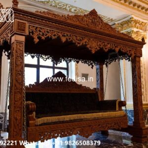Wooden Swing Design for Traditional Indian Interior Decor No-5019