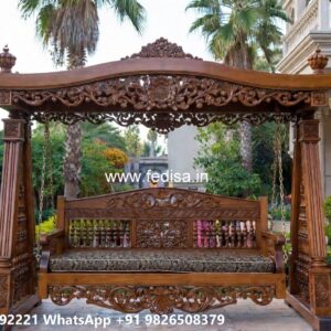 Wooden Swing Design with Artistic Wooden Patterns No-5033