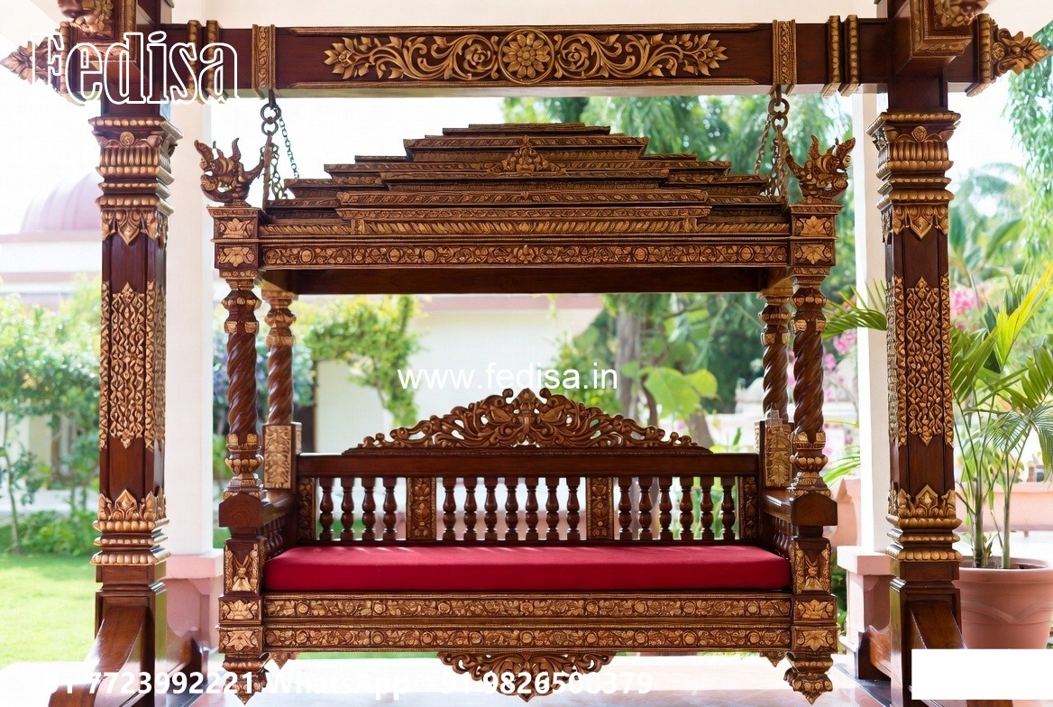 Wooden Swing Design with Beautiful Decorative Finish No-5037