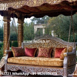 Wooden Swing Design with Traditional Indian Touch No-5042