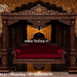 Elegant Royal Swing Design with Handcrafted Wooden Carving No-5252