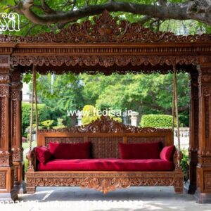 Handcrafted Royal Swing Design with Floral Carving Details No-5260