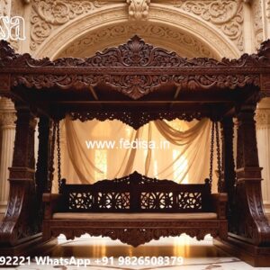 Wooden Royal Swing Design with Decorative Backrest No-5292