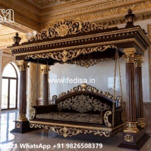 Handcrafted Wood Carving Swing Design for Elegant Living Rooms No-5302