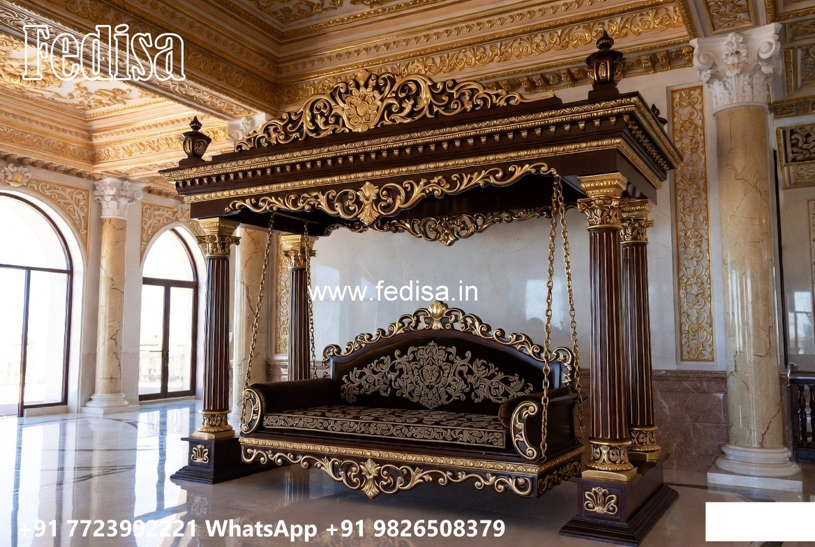 Handcrafted Wood Carving Swing Design for Elegant Living Rooms No-5302