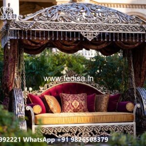 Artistic Wood Carving Swing Design with Floral Patterns No-5305