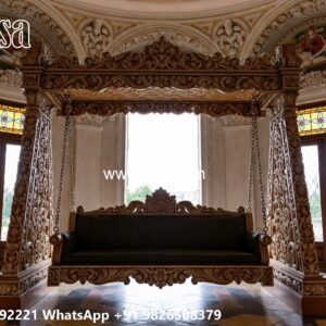 Royal Wood Carving Swing Design with Antique Finish No-5308
