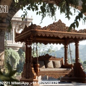 Designer Wood Carving Swing Design for Luxury Villas No-5311