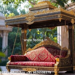 Luxury Wood Carving Swing Design with Brass Chain Style No-5315