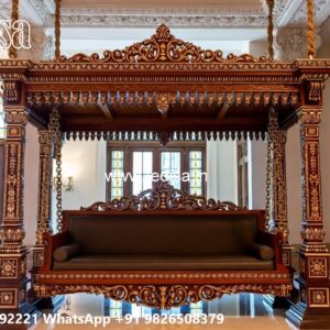 Classic Wood Carving Swing Design for Timeless Home Decor No-5316