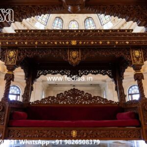 Luxury Wooden Swing Design with Intricate Carving Work No-5323