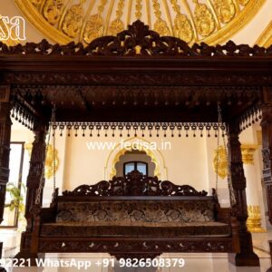 Antique Wood Carving Swing Design with Heritage Look No-5326