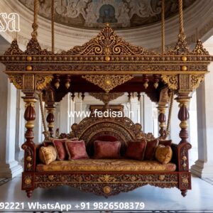 Beautiful Wood Carving Swing Design with Vintage Appeal No-5331