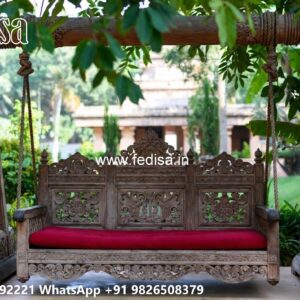 Royal Wood Carving Swing Design for Sophisticated Living Rooms No-5341
