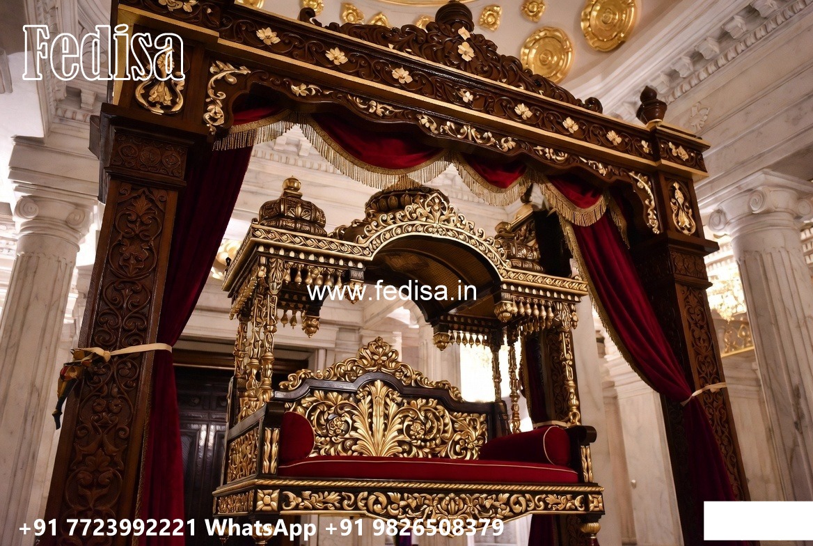 Handcrafted Wood Carving Swing Design with Palace Elegance No-5347